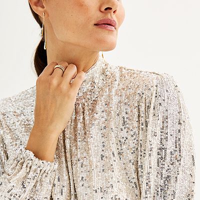 nine west gold dress Nadine Merabi Nina Gold Dress L main image 1