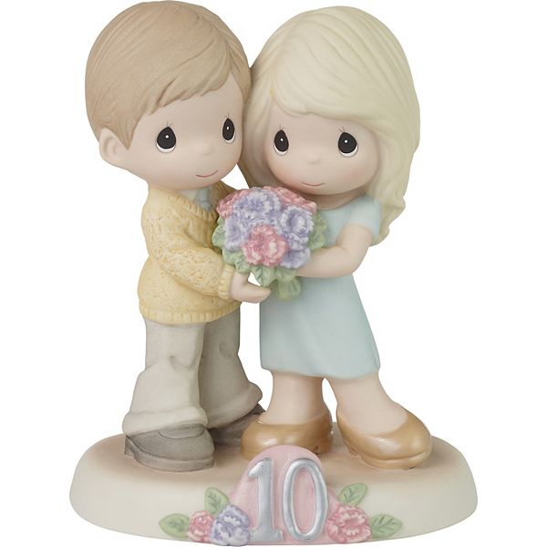 Precious Moments Ten Sweet Years Together Bisque Porcelain Figurine