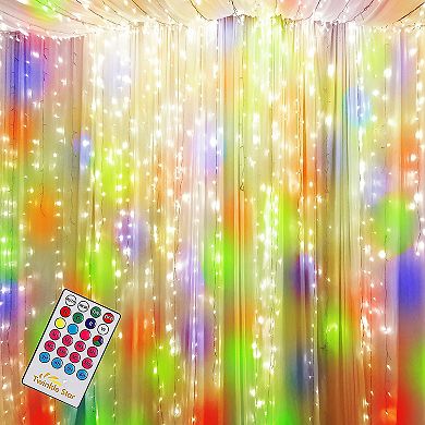 Twinkle Star Window Curtain String Lights  Christmas Party, Home, Garden, Bedroom  Indoor and Outdoor