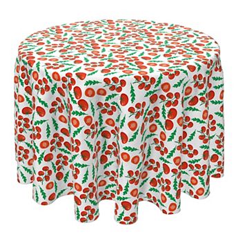 Round Tablecloth, 100% Cotton, 60 Round", Tomato Garden