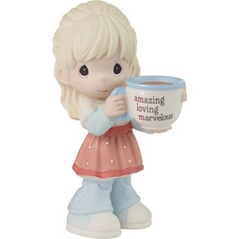 Precious Moments Mom, You're Amazing Blonde Girl Bisque Porcelain Figurine