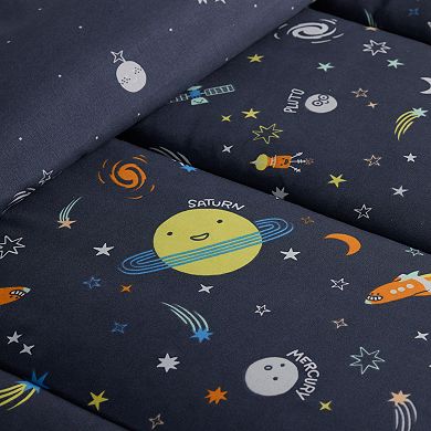 The Big One Kids™ Diego Solar System Glow In The Dark Reversible Comforter Set with Shams