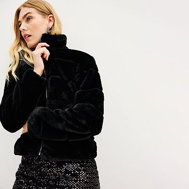 Women's Nine West Faux-Fur Jacket