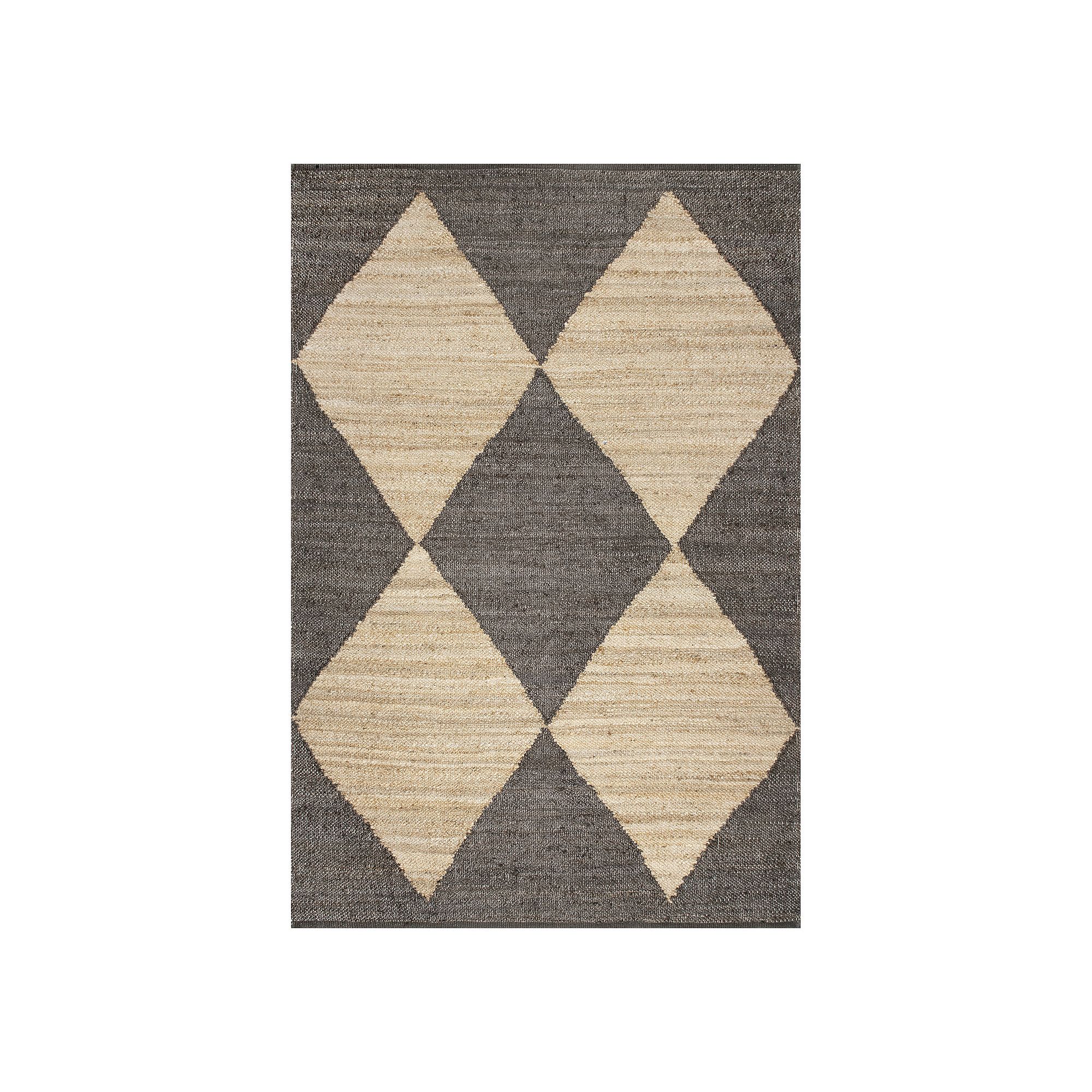 nuLOOM Pandora Diamond Jute Area Rug, Black