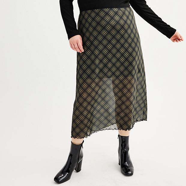 Plaid skirt kohls best sale