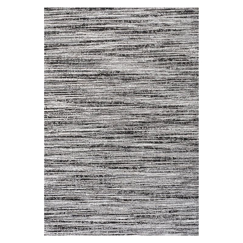 Jonathan Y Loom Modern Striped Area Rug, Black, 8X10 Ft