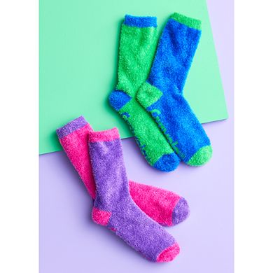 Crayola® X Kohl's Adult 2-pack Colorblock Eyelash Yarn Socks