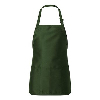 Q-tees Full-length Apron With Pouch Pocket