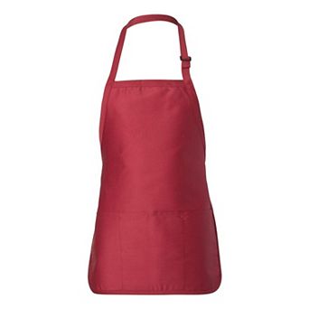 Q-tees Full-length Apron With Pouch Pocket