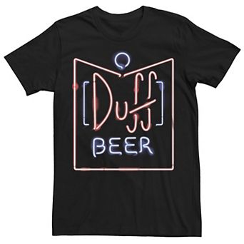 Men's The Simpsons Neon Duff Beer Graphic Tee