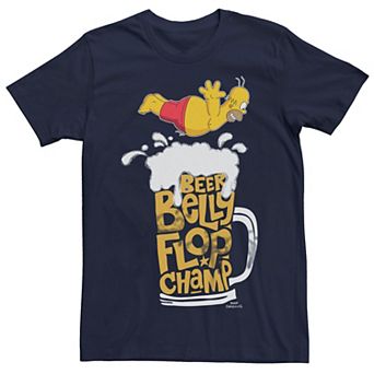 Men's The Simpsons Homer Beer Belly Champ Graphic Tee