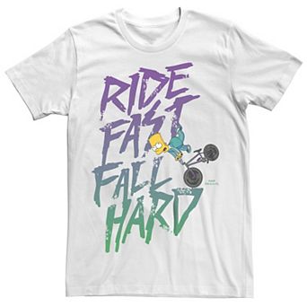 Men's The Simpsons Bart Ride Fast Graphic Tee