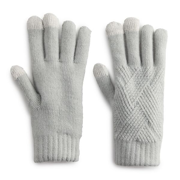 Women's Sonoma Goods For Life® Lined Brush Gloves - Light Gray