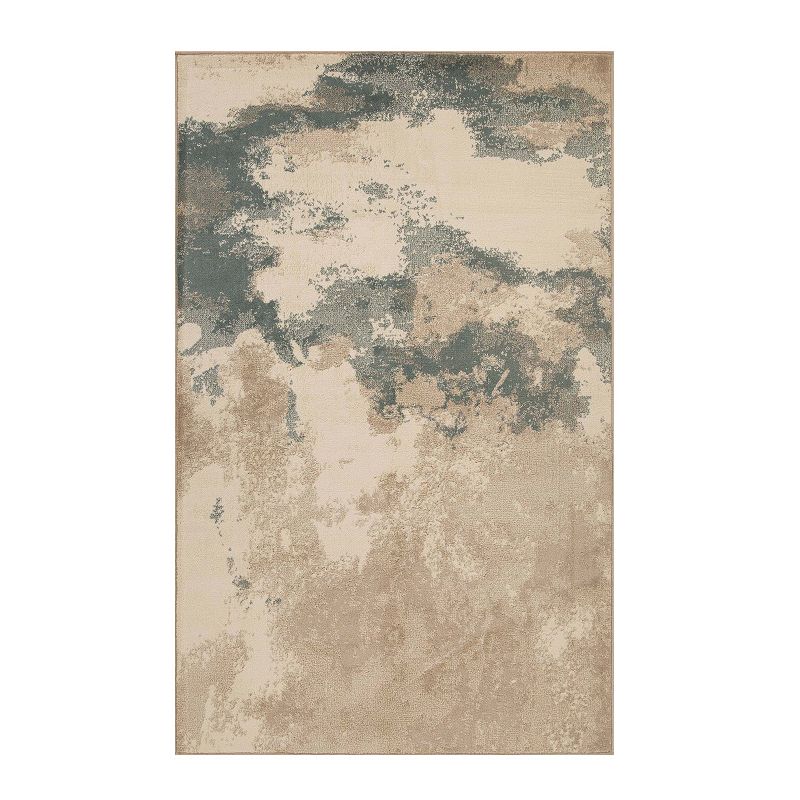 Superior Pixi Contemporary Modern Abstract Floral Indoor Area Rug, Blue, 7X9 Ft