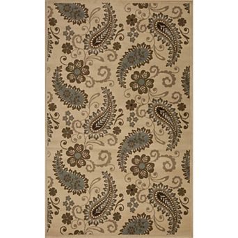 Superior Modern Vintage Floral Power-Loomed Indoor Area Rug