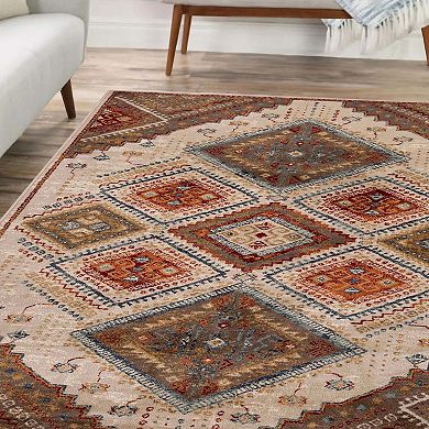 Superior Bohemian Rustic Geometric Indoor Area Rug