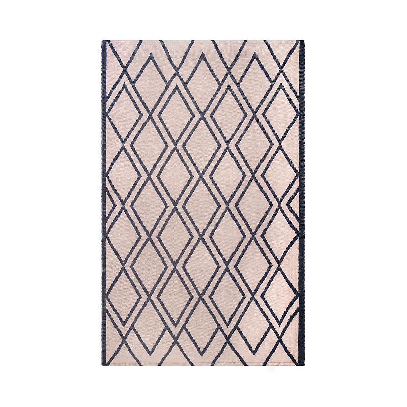 SUPERIOR Zig-Zag Reversible Indoor Outdoor Rug, Brown, 5.5X7 Ft