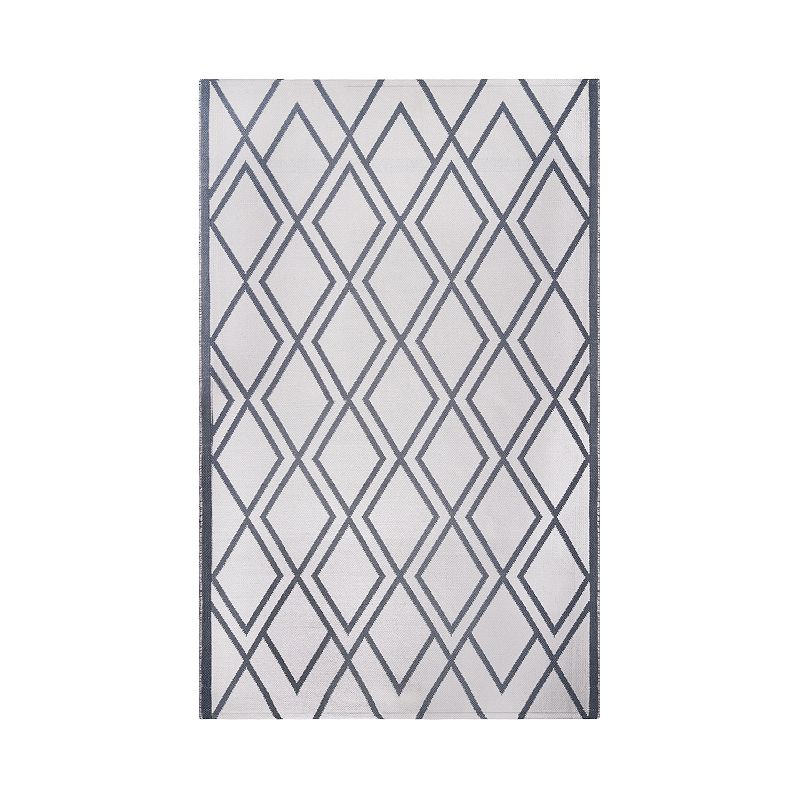 SUPERIOR Zig-Zag Reversible Indoor Outdoor Rug, Brown, 5.5X7 Ft