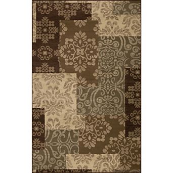 SUPERIOR Floral Medallion Blocks Geometric Indoor Rug