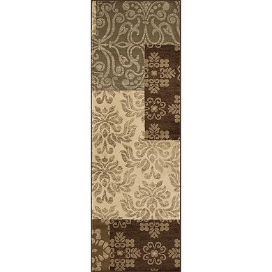 SUPERIOR Floral Medallion Blocks Geometric Indoor Rug