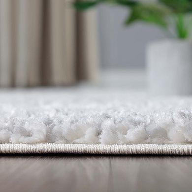 SUPERIOR Rhea Geometric Boho Plush Shag Indoor Area Rug