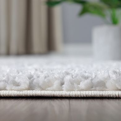 SUPERIOR Rhea Geometric Boho Plush Shag Indoor Area Rug