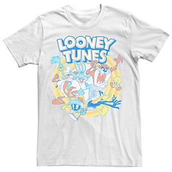 Big & Tall Looney Tunes Characters Running Distressed Style Graphic Tee