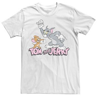 Big & Tall Tom And Jerry Over It Distressed Graphic Tee