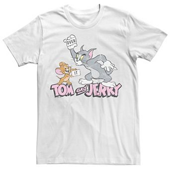 Big & Tall Tom And Jerry Over It Distressed Graphic Tee