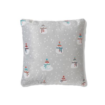 Cuddl Duds® Gray Snowman Throw Pillow