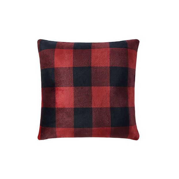 Red and black online buffalo plaid outdoor pillows