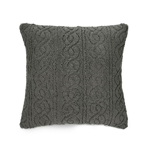 Cuddl Duds® Cable Sherpa Decorative Pillow