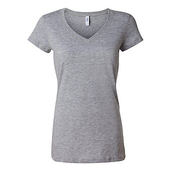 BELLA + CANVAS Womens Jersey V-Neck Tee
