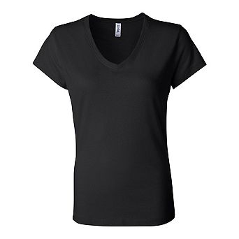 BELLA + CANVAS Womens Jersey V-Neck Tee