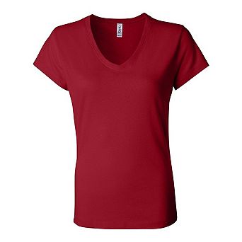 BELLA + CANVAS Womens Jersey V-Neck Tee