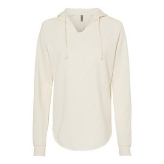 Independent Trading Co. Womens Lightweight California Wave Wash Hooded Sweatshirt