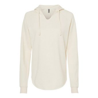 Independent Trading Co. Womens Lightweight California Wave Wash Hooded Sweatshirt