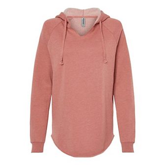 Independent Trading Co. Womens Lightweight California Wave Wash Hooded Sweatshirt