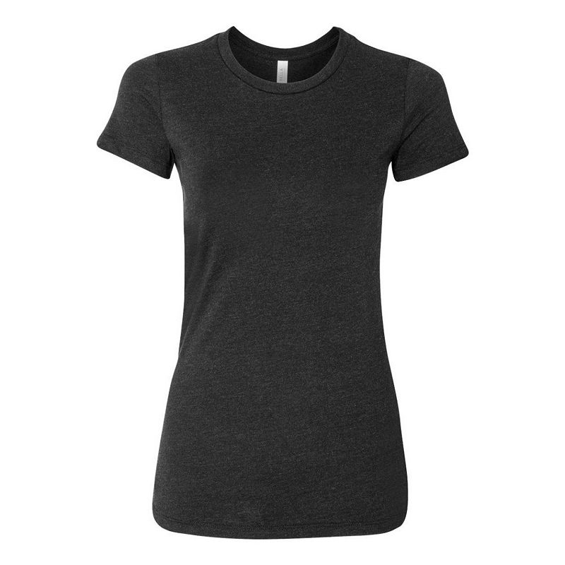 Allegra K Women's Half Sleeves Scoop Neck Fitted Layering Soft T-Shirt  Black Small