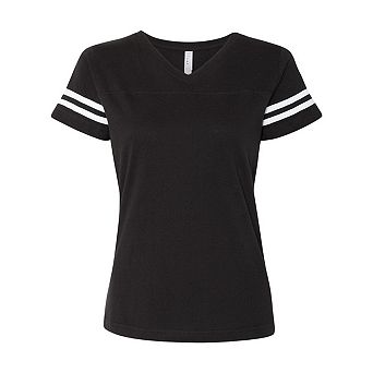 Lat Women´s Football V-neck Fine Jersey Tee