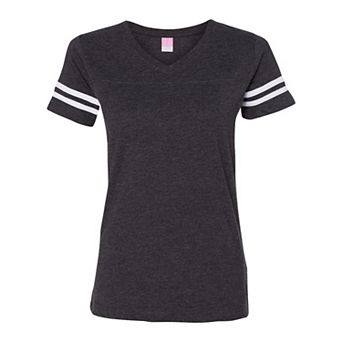 Lat Women´s Football V-neck Fine Jersey Tee