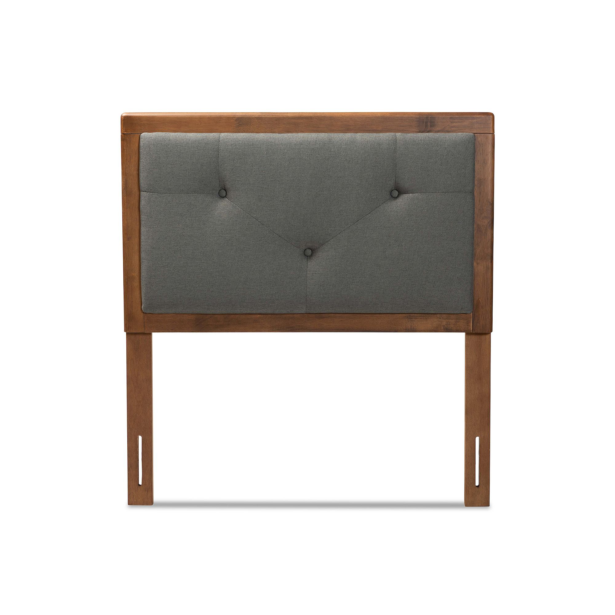 Baxton Studio Abner Headboard, Dark Gray Brown Brown