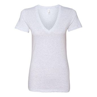 BELLA + CANVAS Womens Jersey Deep V-Neck Tee