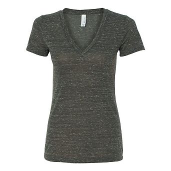BELLA + CANVAS Womens Jersey Deep V-Neck Tee