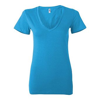 BELLA + CANVAS Womens Jersey Deep V-Neck Tee