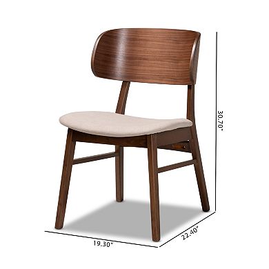 Baxton Studio Alston Dining Chair 2-Piece Set