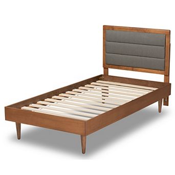 Baxton Studio Seren Upholstered Twin Platform Bed