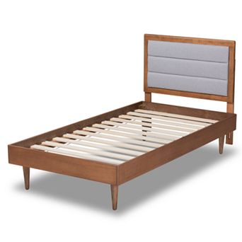 Baxton Studio Seren Upholstered Twin Platform Bed