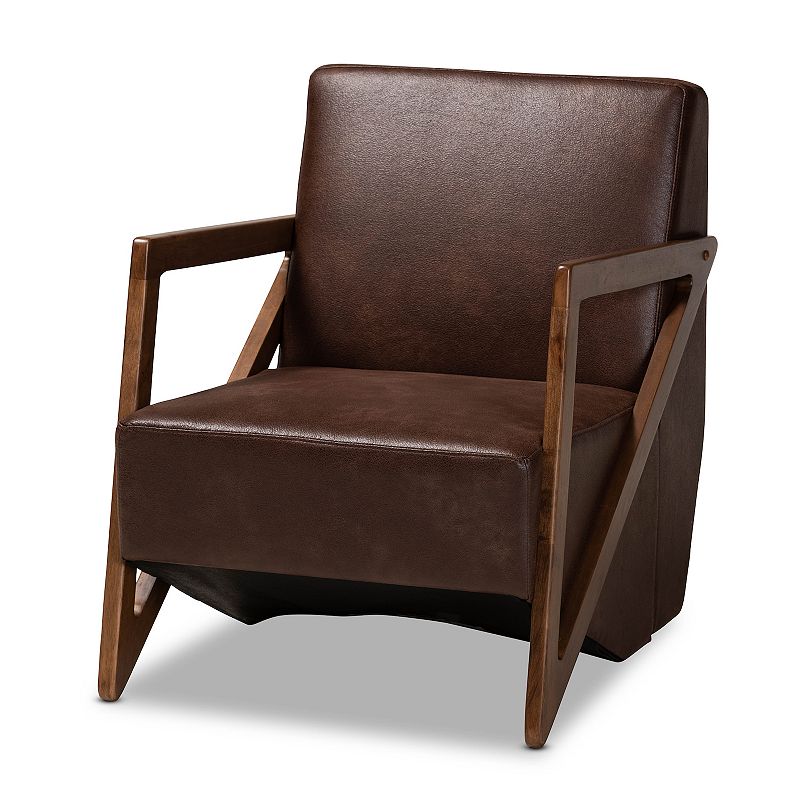 69120733 Baxton Studio Christa Chair, Brown sku 69120733