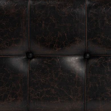 Baxton Studio Janna Faux Leather Storage Ottoman